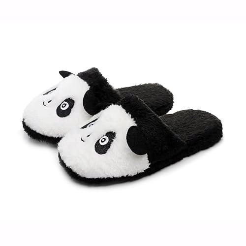 SJTJSPX Pantofole da donna in peluche, calde, a forma di cartone animato, traspiranti, antiscivolo, per la casa, in autunno e in inverno, per interni ed esterni