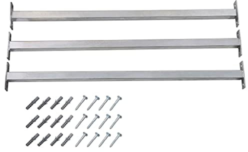 Buzaza Barre di Sicurezza per Finestra Regolabili 3 pz 710-1200 mm-Grate per Finestre Antiscasso,Estensibili Zincate in Acciaio Inferriate di Sicurezza