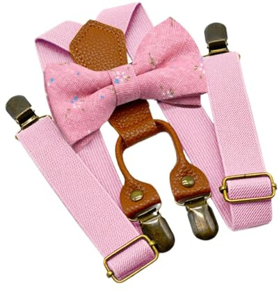 Oshhni Tirantes Infantiles Y Tirantes Pajarita para Niño, Rosa, universal