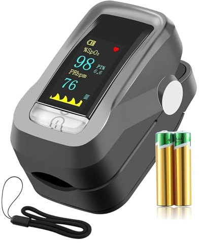 Bestyks Pulsoximeter, SauerstoffsäTtigung MessgeräT Finger, Pulsoximeter Fingeroximeter für Die Messung Des Pulses Und Der SauerstoffsäTtigung Am Finger (Spo2)