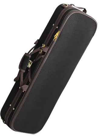 TTETTZ Étui Rigide pour Violon, Sac de Transport pour Violon, Anti-poussière, avec Poignée Latérale, étui pour Instrument à Cordes Facile à Transporter pour, Brun, 79x25.5x13cm