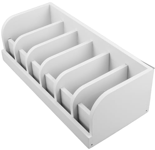 VALICLUD Scatola Portacinture con Design Minimalista e Scomparti Multipli in Legno Bianco per Organizzare Cinture e Accessori in Guardaroba