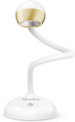 MelodySusie Lampe UV LED Ongles Sans Fil, S-Pro09M 2-en-1 Séchage Rapide, Angle Réglable et Rechargeable, pour Tous les Vernis Gels, Usage Professionnel et DIY (Blanc or)