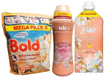 Laundry Care Bundle, 38 Pods Detergent, Fabric Conditioner, In-Wash Scent Booster, 495g