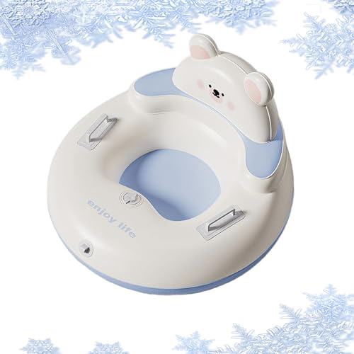 Hitburu Toboggan de Neige, Jouets De Luge d'hiver Gonflables Et Renforcés, Luge d'hiver avec Une Poignée, pour Les, Les Adultes, Le Ski, L'Extérieur, Le Jardin, Les Sports, Les Activités