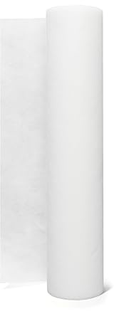 Simthread Stabilisateur en non-tissé à broder soluble dans l'eau pour broderie et dentelle autoportante FSL, 30,5 cm x 4,5 m/rouleau, poids léger 60 g/m²