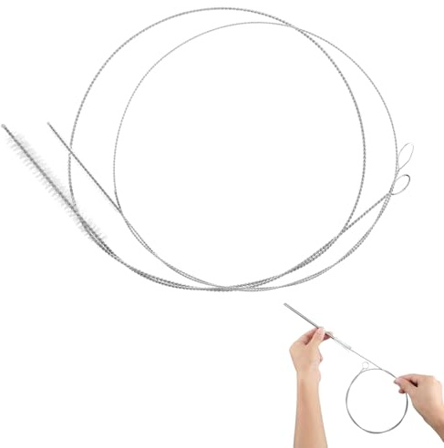 JOVYTH 2 Spazzole Per Pulizia Flessibili 100cm – Spazzola Per Scarico, Cannucce, Tubi E Bottiglie, Diametro 10mm e 4mm, Spazzola Lunga In Acciaio Inossidabile, Riutilizzabile