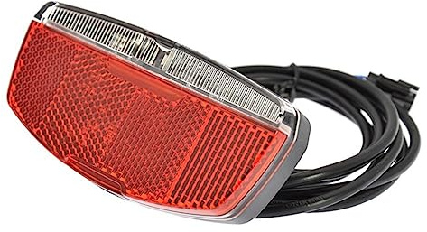 NONDK 1 Stycke Ebike Bakljus Elcykel Bakljusingång 6V-48V LED-Ljus med Cykelreflektor Plast+Metall