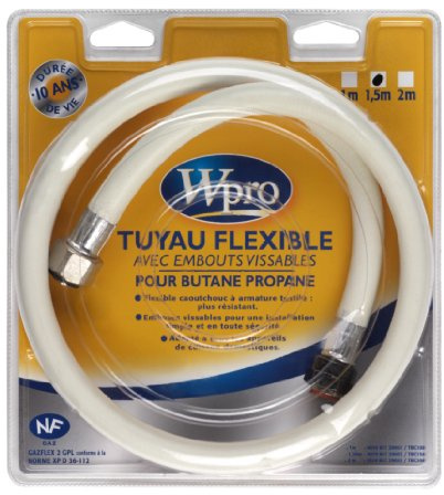 Wpro Flexible TBC158 Gaz Butane/Propane Longueur 1,5m