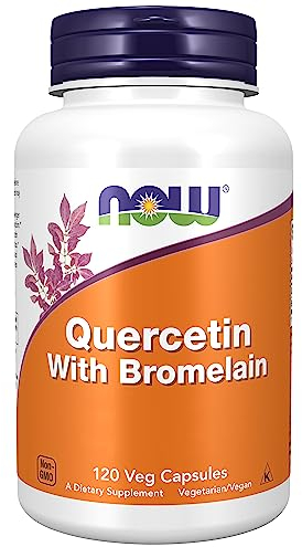 Now Foods Quercetin mit Bromelain 120 Vegane Kapseln, Laborgetestet, Bioflavonoid, Glutenfrei, Sojafrei und Vegetarisch