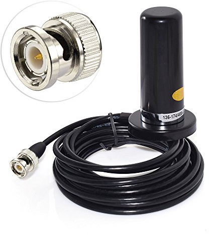 Superbat Vehicle Mobile Radio BNC Antenna 9cm Dual Band VHF UHF Magnetic | for Vehicle Mobile Radio, Amateur Ham Radio Equipment, BCD996P2 BC75XLT BC125AT Scanner, Handheld Radio, Police Scanner
