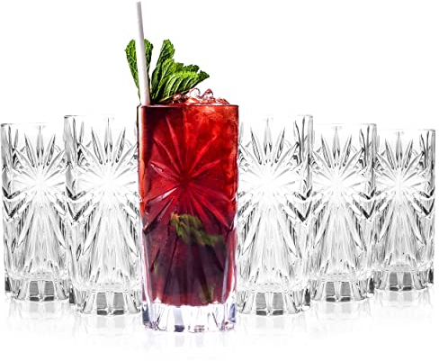 RCR 26277020006 Oasis Hi-Ball Cocktailgläser, 360 ml, Set mit 6 Stück, spülmaschinenfesT, Geburtstage, Neue Hausbesitzer, Anlässe, longdrink kristallglas