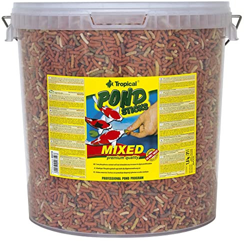 Pond Sticks Mixed 21L / 1,6kg - Schwimmende Teichfischfutter-Sticks für Goldfische, Koi und alle Kaltwasserfische