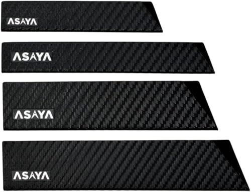 Asaya Professional Chef Knife Edge Guards – 4 Piece Knives Universal Covers - Extra Strength ABS Plastic and Food Safe Kitchen Knife Sheath Covers – Knives Not Included