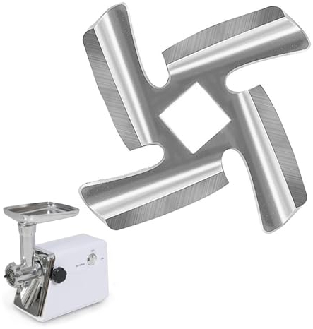 Ryaupy Lame de Hachoir, Lames pour Hachoir à Viande, Couteau pour Hachoir à Viande, Lame de Hachoir en Acier Inoxydable, Rechange de Remplacement pour Couteau en Croix Hachoir à Viande Professionnel