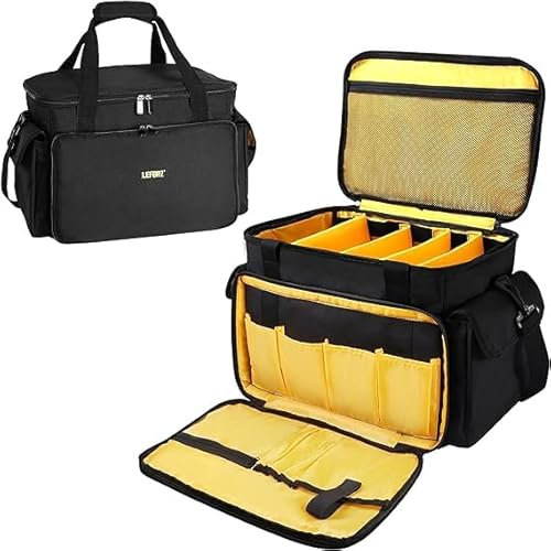 LEFOR·Z Borsa Cavi DJ,Borsa DJ,Borsa da Concerto per Attrezzatura DJ Borsa per organizer per File,Borsa da Viaggio per Attrezzatura DJ Professionale,Strumenti Musicali e Accessori