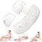 7CDXD Pregnancy Pillow for Sleeping,Maternity Pillow for Pregnant Women，Maternity & Body Pillows for Back, Hips, Legs, Detachable and Adjustable Double Wedge