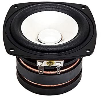 VBPCEFZTLK Altoparlante da 4 Pollici Full Range Altoparlante Colonna 4 Ohm 100 W Fai da Te Sound Music Speaker for Home Theater Altoparlante da scaffale(White Speaker)