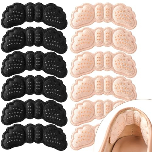6 Pairs Heel Pads for Shoes: Heel Grips for Women Men - Heel Cushion Pads Heel Inserts for Shoe Too Big - Ultra Soothing Heel Protectors for Heel Pain Heel Slipping Blisters Friction