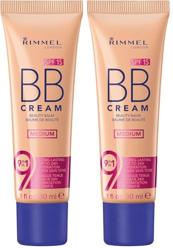 Rimmel London Match Perfection BB Cream Base de Maquillaje Tono 2 Medium - 30 ml (Paquete de 2)