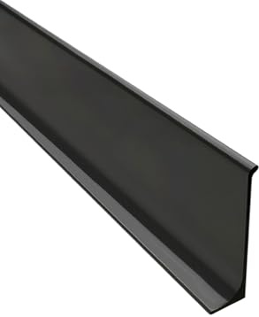 Alu Sockelleiste Fußbodenleisten eloxiert matt 2m 60mm schwarz Aluminium