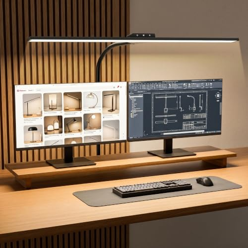 UPXNBOR Lámpara de Escritorio LED con Pinza 80 cm, para Oficina en Casa