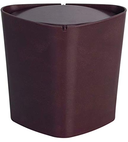 Spirella Kosmetikeimer 1 Liter Abfalleimer Schwingdeckeleimer Tischabfalleimer Trix Acryl Braun