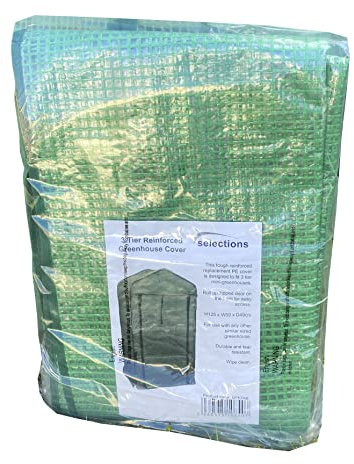 Selections 3 Tier Mini Greenhouse Reinforced Replacement Cover