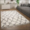 Paco Home Hochflor Teppich Wohnzimmer Shaggy Skandinavisch Fransen Flauschig Modern Langflor, Grösse:160x220 cm, Farbe:Creme