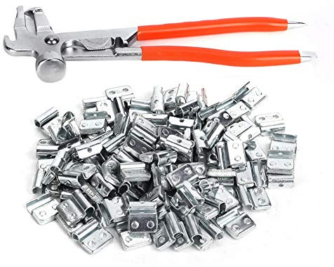 Fydun Agrafe sur Les Poids de Roue, 100 Pièces 10g/0.35oz Alliage D'aluminium Clip sur L'équilibre du Poids de la Roue à Crochet Réparation de Pneus Automobiles de Style P