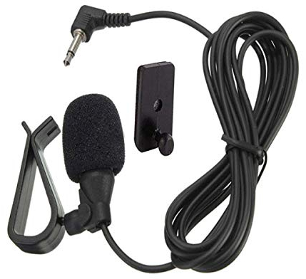 MICMXMO 3,5 mm Mikrofon Externes Auto Mikrofon für Sony Boss JVC Kenwood Jensen Alpine Mic für Car Autoradio Navigation BT DVD Radio Laptop Stereo Player, 3m Kabel, Plug-and-Play