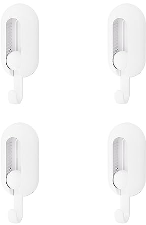 Vhger 4 ganchos multiusos, rotación de 360 grados, almacenamiento plegable, para colgar en la parte superior y en la pared, adecuado para cocina, baño, colgar a diario