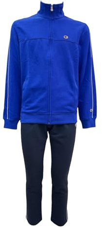 Champion Legacy BS008 - Tuta da uomo con zip intera, con logo, taglia L, colore: Blu, Blu (BS008), L
