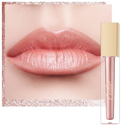 Oulac Rouge à Lèvres Métallique Brillant 2-in-1 Rouge à Lèvres Longue Tenue＆à paupières Pailleté Lip Stain Hautement Pigmenté,Waterproof Vegan Gloss à Lèvres Maquillage Femme Fille MD01