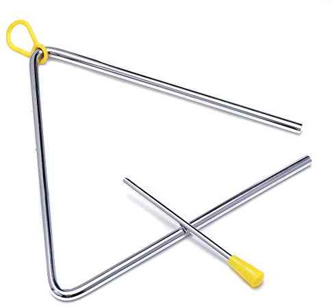 10 Inch Musical Steel Triangle Percussion Instrument with Striker