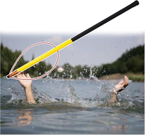 Bâton de sécurité pour piscine – Extensible de 4,6 à 7,3 m de long, canne de sauvetage portable pour nageurs noyés, idéale pour un usage commercial et domestique, bateaux, parcs aquatiques et clubs de