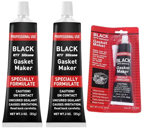 Comioke Engine sealant, 85 ml x 2 engine sealant, black, cylinder head gasket, liquid seal, gear engine seal, oil pan, seal additive, regenerated seals