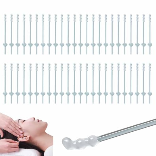 48 Pezzi Stick per la rimozione del cerume,Tamponi adesivi riutilizzabili,Pulitore Per Orecchie,Strumento Adesivo Per La Rimozione Del Cerume,Pick per Orecchie,gratta orecchies Lavabile