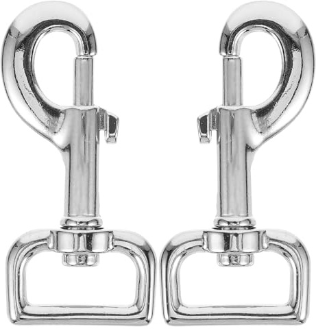 Operitacx Gancho para Correa de Perro de Aleación de Zinc Plata Resistente la Corrosión Rotación 360 Grados, Paquete de 2 Piezas para Sujetar Objetos en Movimiento