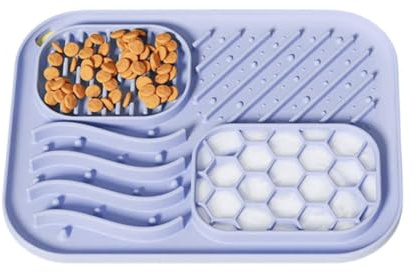 Tappis Lamiendo Alfombra para perros - 1 paquete de alfombra de lamer para perros de alimentación lenta, Tappis Lamiendo con ventosas para alimentación lenta de animales domésticos, Alimentador Puzzle