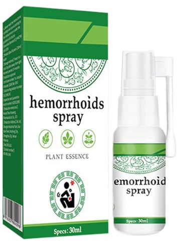Hemorrojder behandlingssprej, med kylande komforteffekt, 30 ml, pålar t reatment sprej, hemorrojid lugnande dimma, icke-fet och snabbabsorberande, för obehag, bränning, svullnad, hem, resor användning