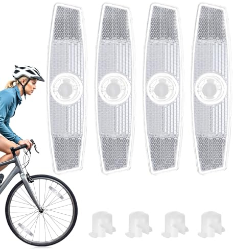 FRCTLNKG 4 Pack Bicycle Wheel Reflectors, Bicycle Reflectors Bike Reflectors for Night Riding