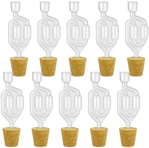 10x Kork med Hål 34/24 mm + Jäsrör – Tät Förslutning, Hembryggning, Vinframställning