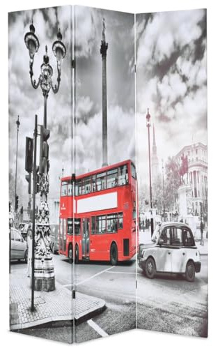 vidaXL Raumteiler klappbar 120x170cm London Bus Paravent Trennwand Sichtschutz