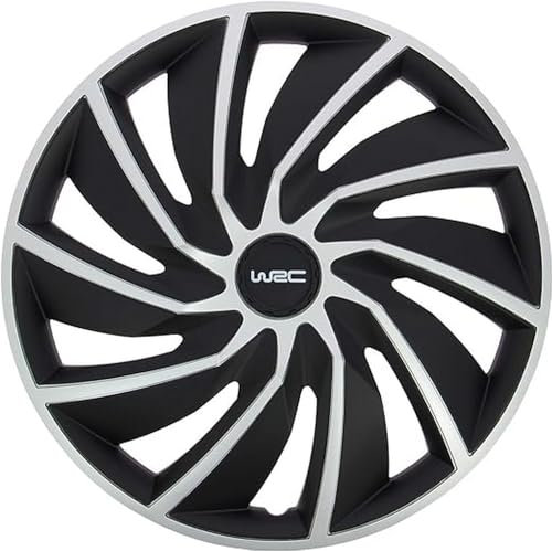 WRC 007597 - 4 Enjoliveurs 14 Pouces, Turbo Bicolore, noir