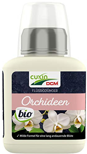 CUXIN DCM Flüssigdünger Orchideendünger Bio – Spezialdünger für langanhaltende Blüte – Kräftige Wurzeln & intensive Farben – Spurennährstoffen & Mikroorganismen – Nachhaltige Pflege - 250 ml