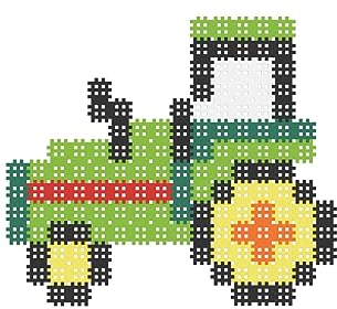 Inny Marioinex Micro Waffle Traktor 150 Elemente - Bausteine Kinder - Waffelblöcke Bausteine - Noppers Steckbausteine - Sensorik Spielzeug - Montessori Bausteine - Konstruktionsspielzeug -