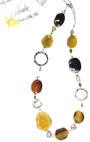 Collana lunga Donna in Pietre Dure Zafferana, regolabile