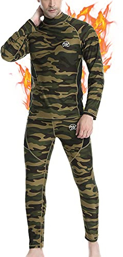 MEETWEE Ropa Interior térmica Hombre, Conjuntos térmicos, Camiseta Térmica Hombres Manga Larga Pantalones Largos para Esquí, Montaña, Ciclismo, Fitness