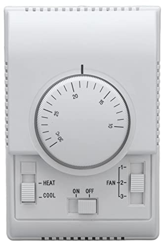 Ejoyous Thermostat Mécanique d'Ambiance, Régulateur de Température, Contrôleur 110-220 V, 2 Voies